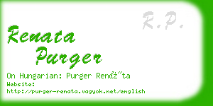 renata purger business card